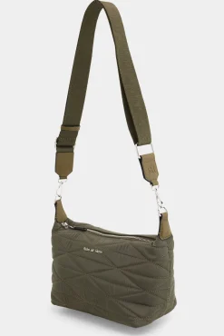 Mala a tiracolo acolchoada em nylon
