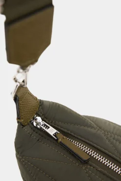 Mala a tiracolo acolchoada em nylon