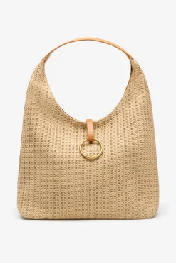 Mala hobo de ráfia com argola