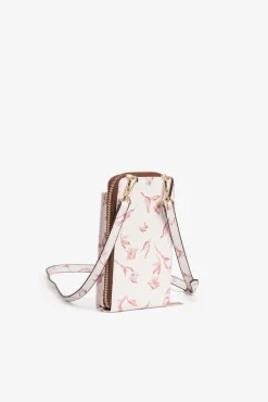 Mala para telemóvel estampada floral