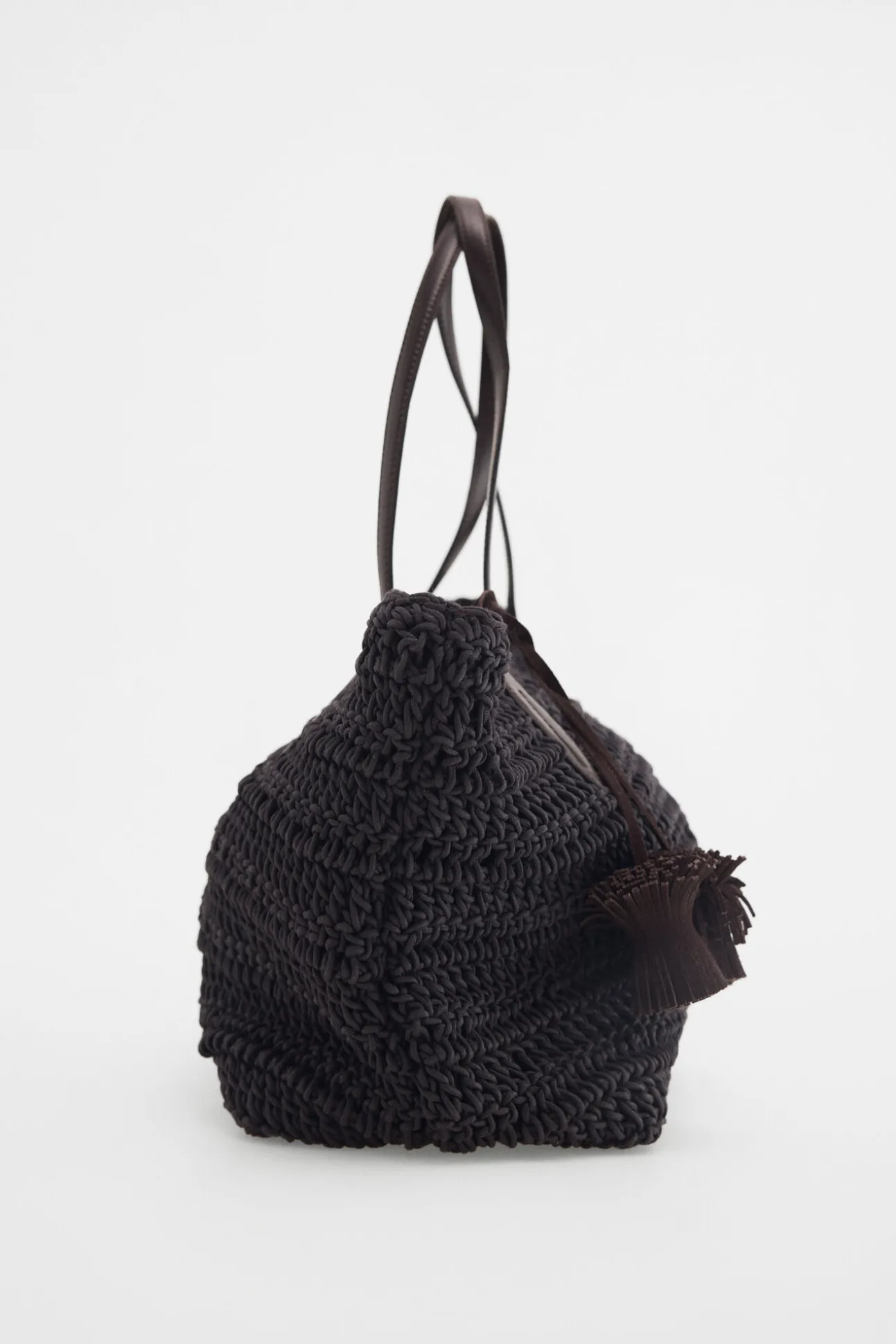 Mala tote bag em malha trançada