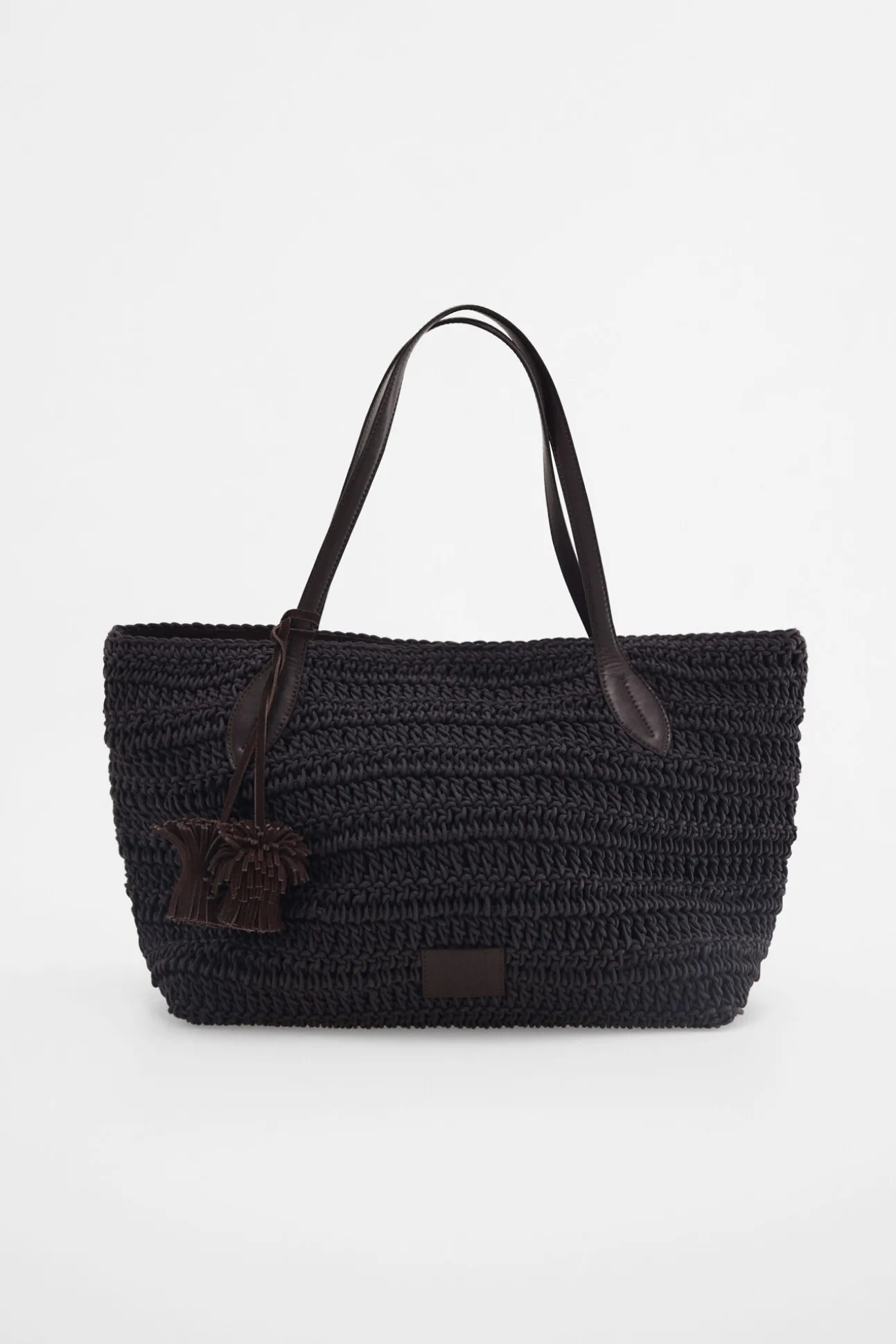 Mala tote bag em malha trançada