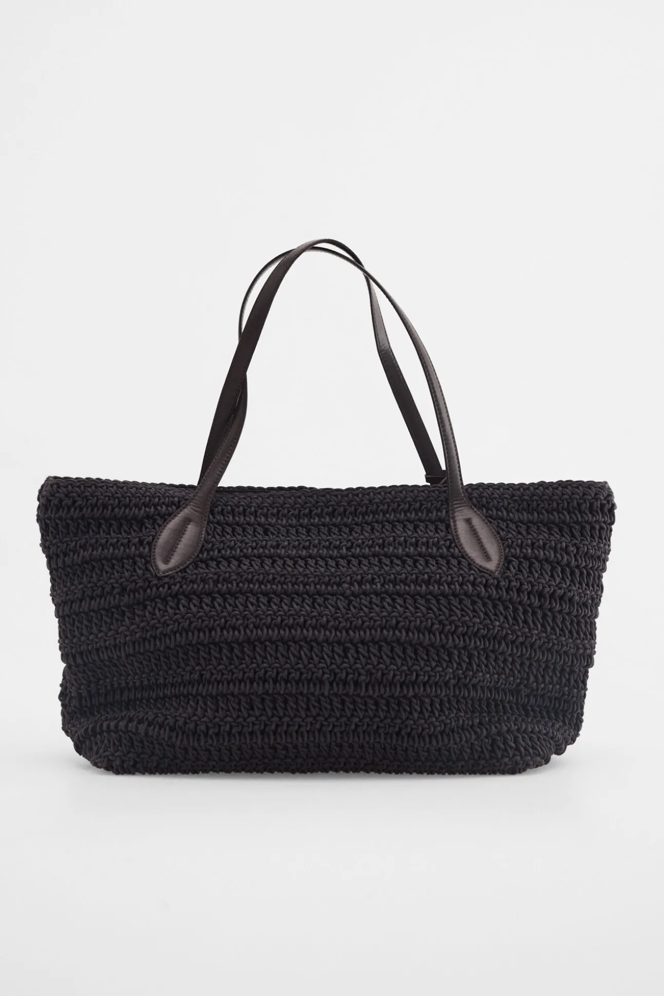 Mala tote bag em malha trançada