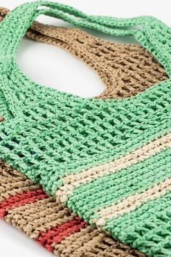 Mala tote em tecido de fibra natural