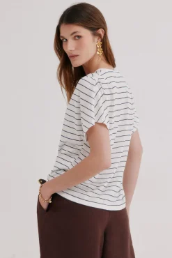 Mía. T-shirt de riscas