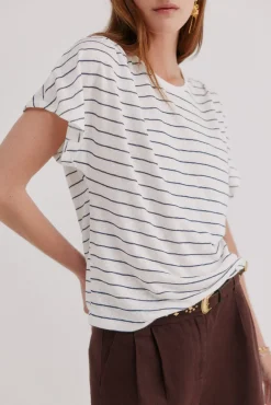 Mía. T-shirt de riscas