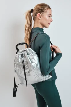 Mochila metalizada acolchoada