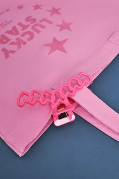 Mola de cabelo corações rosa