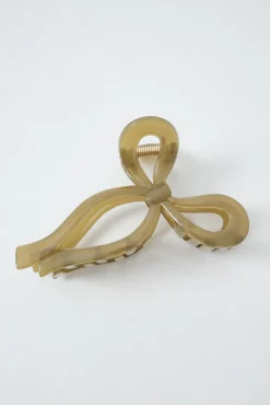 Mola de cabelo laço caqui