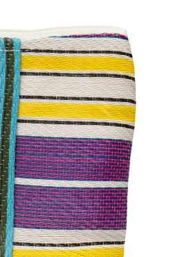 Necessaire bonita, muito alegre e colorida, com fecho-éclair - Yellow blue and purple
