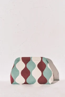 Necessaire grande em jacquard multicolor