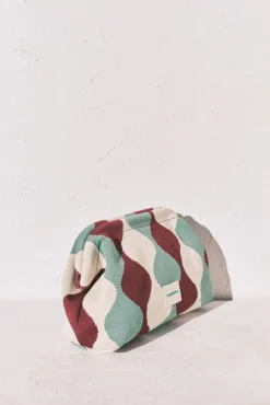 Necessaire grande em jacquard multicolor