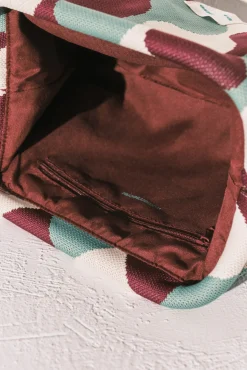 Necessaire grande em jacquard multicolor