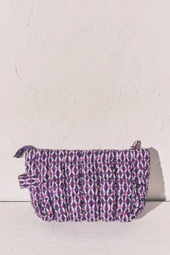 Necessaire média acolchoada roxa