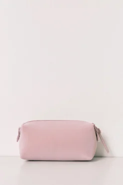 Necessaire pequena com fecho-éclair rosa