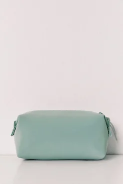 Necessaire pequena com fecho-éclair verde