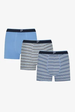 Pack 3 boxers azul/cinza