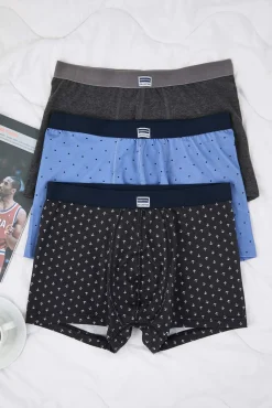 Pack 3 boxers de algodão multicolor