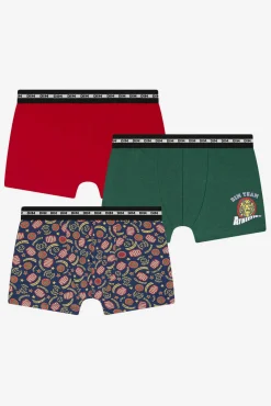Pack 3 boxers de menino lisos e estampados