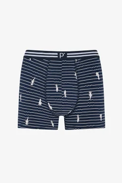 Pack 3 boxers estampados azul marinho e azul celeste
