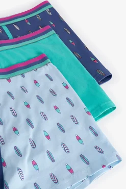 Pack 3 boxers estampados azul