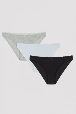 Pack 3 cuecas clássicas em algodão pointelle
