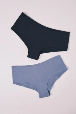 Pack 2 cuecas culotte corte em U azul