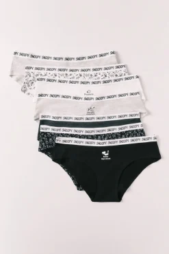 Pack 7 cuecas largas em algodão estampado Snoopy