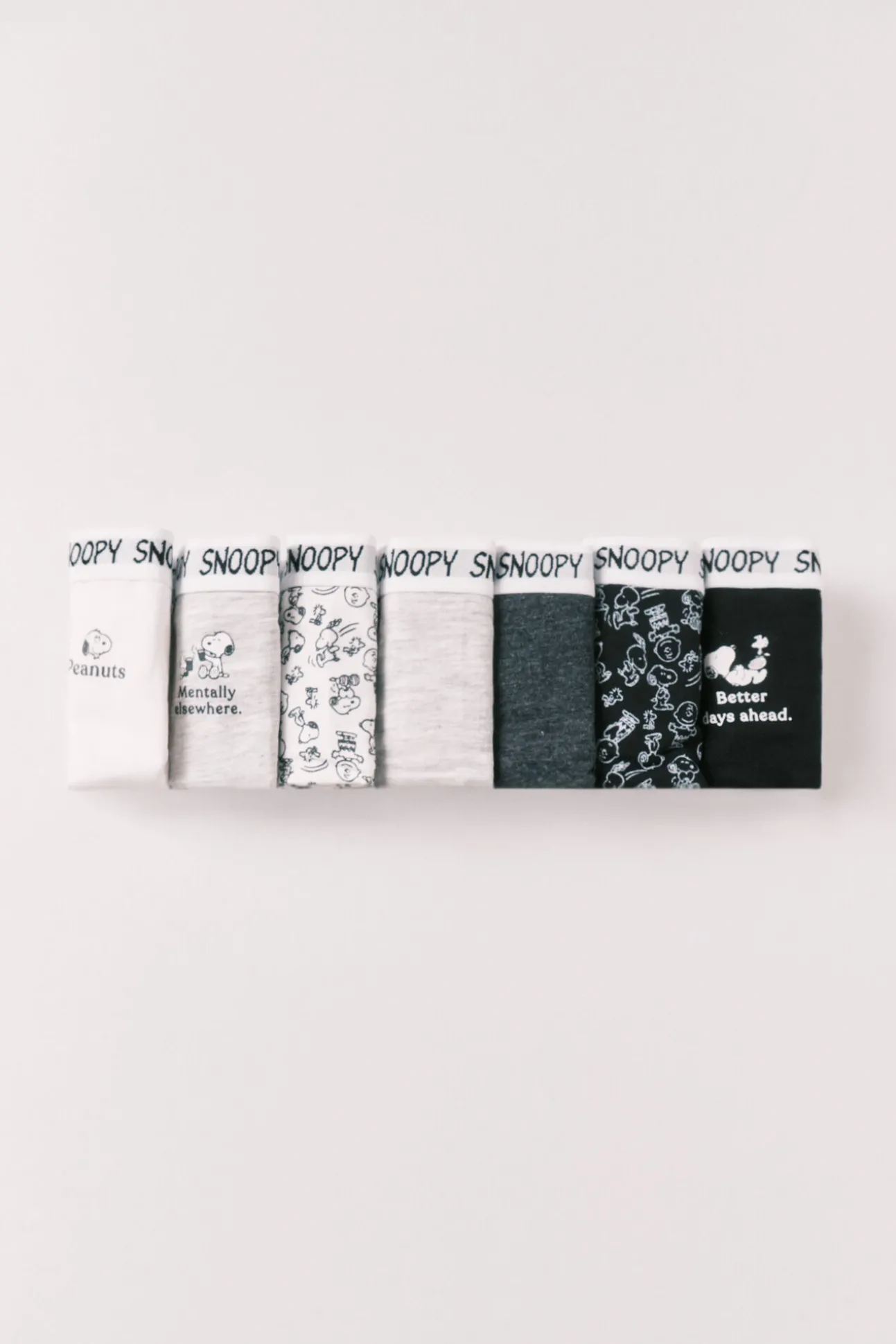 Pack 7 cuecas largas em algodão estampado Snoopy