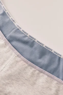 Pack de 2 cuecas boxer em algodão azul cinzento