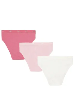 Pack de 3 cuecas de menina em algodão com cintura elástica
