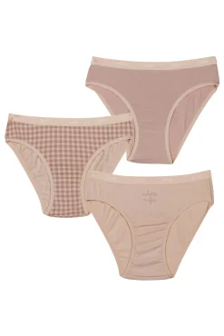 Pack de 3 cuecas de menina estampadas com cintura elástica
