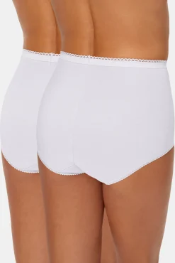 Pack de 2 cuecas maxi stretch de algodão com renda