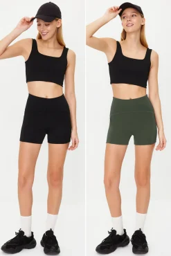Pack de 2 leggings desportivos curtos