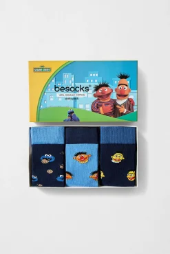 Pack de 3 meias Rua Sésamo em algodão orgânico
