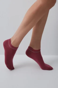 Pack 3 meias curtas rosa lurex