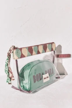 Pack 2 nécessaires transparente e ráfia