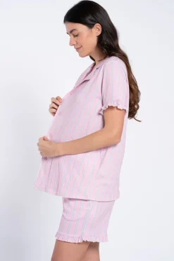 Pack pijama pré-mamã em estampado vichy