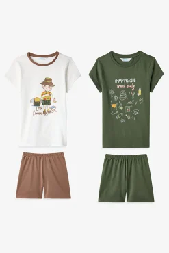 Pack 2 pijamas curtos infantis camping