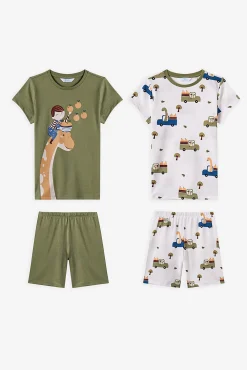 Pack 2 pijamas curtos infantis safari
