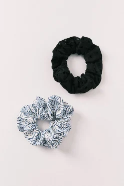 Pack 2 scrunchies médios variados preto