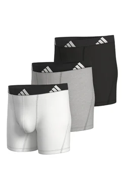 Pacote com 3 boxers longos de algodão Active Flex