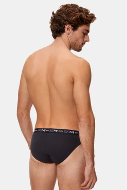 Pacote de 3 cuecas masculinas de algodão elástico
