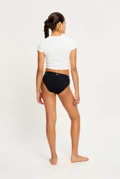 Pacote com 2 cuequinha menstruais adolescentes sem costura fluxo intenso pretas