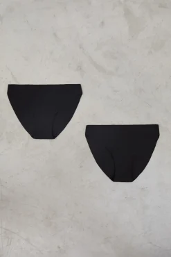 Pacote de 2 cuecas clássicas pretas cortadas a laser