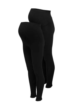 Pacote de 2 leggings longas para maternity