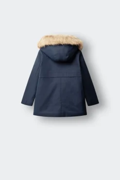 Parka com broche para menina