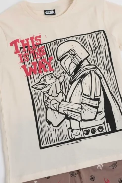 Pijama curto mandalorian Grogu em linho
