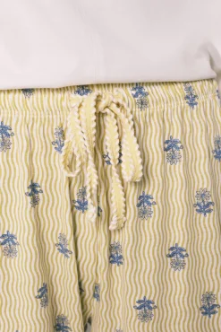 Pijama capri em algodão branco