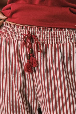 Pijama capri em algodão de riscas Snoopy